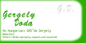 gergely doda business card